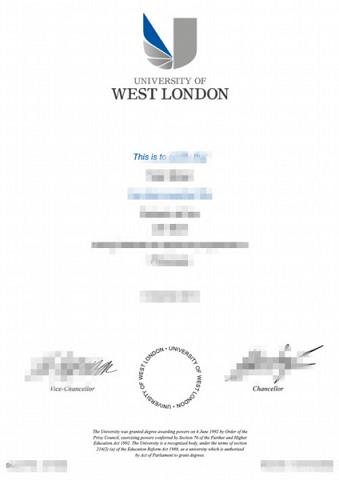 西伦敦大学毕业证 University of West London diploma