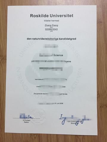 丹麦技术大学毕业书样本 Technical University of Denmark diploma