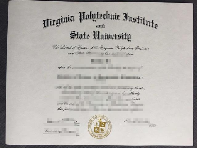 弗吉尼亚理工大学学历模板 Virginia Polytechnic Institute and State University diploma