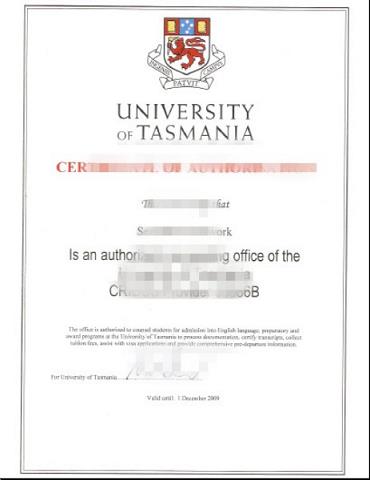塔斯马尼亚大学毕业证 University of Tasmania diploma