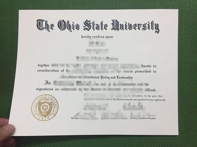 俄亥俄州立大学学历模板认Z成绩单Diploma