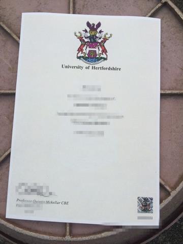 赫特福德大学毕业模板 University of Hertfordshire diploma