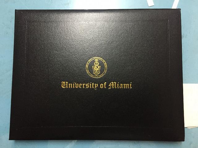 迈阿密大学毕业样本 University of Miami diploma