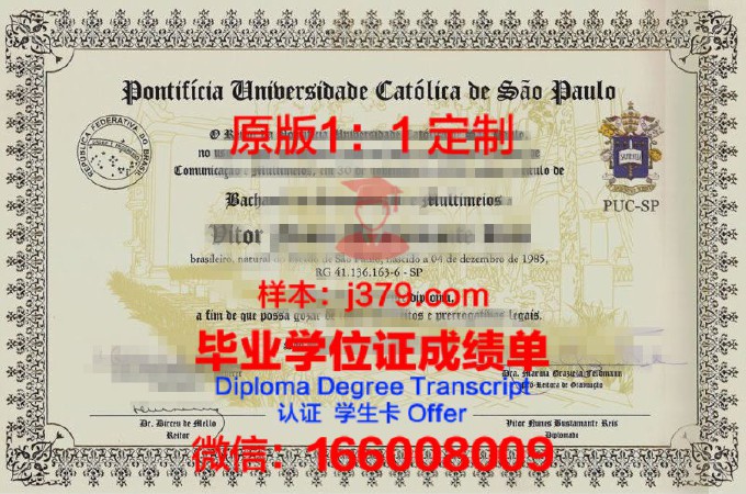 圣保罗大学土格加劳校区博士毕业证书(圣保罗大学博士申请)