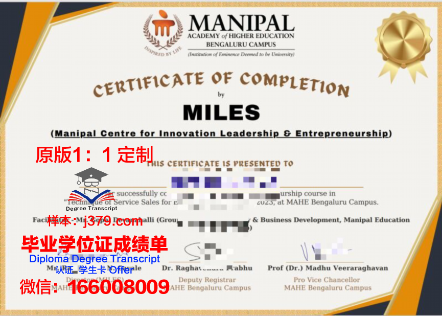 马尼帕尔高等教育学院diploma证书(玛尼帕尔国际大学学费多少)
