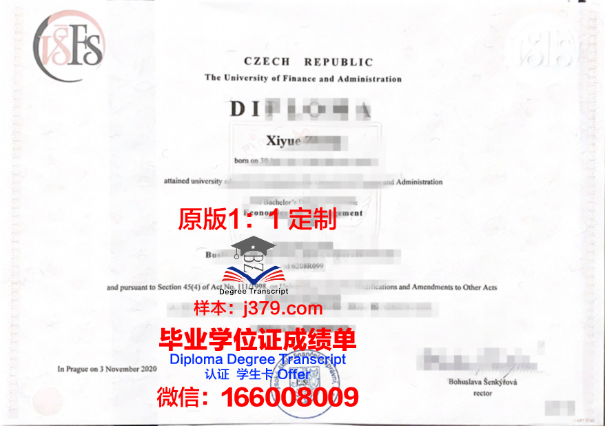 捷克布杰约维采南波西米亚大学毕业证是什么模样(捷克布杰约维采技术与商业学院)