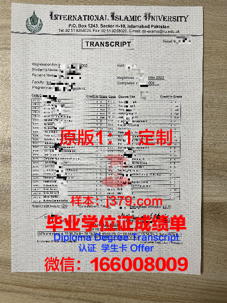 麦地那伊斯兰大学毕业证成绩单