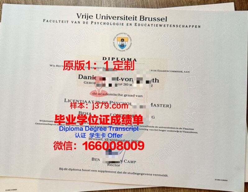 （法语）布鲁塞尔自由大学毕业证壳子