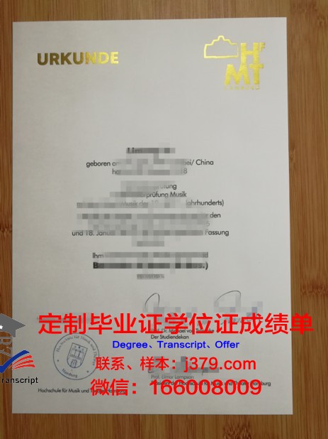 汉堡音乐和戏剧学院毕业文凭