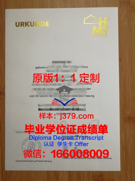 汉堡音乐与戏剧学院毕业证Diploma文凭