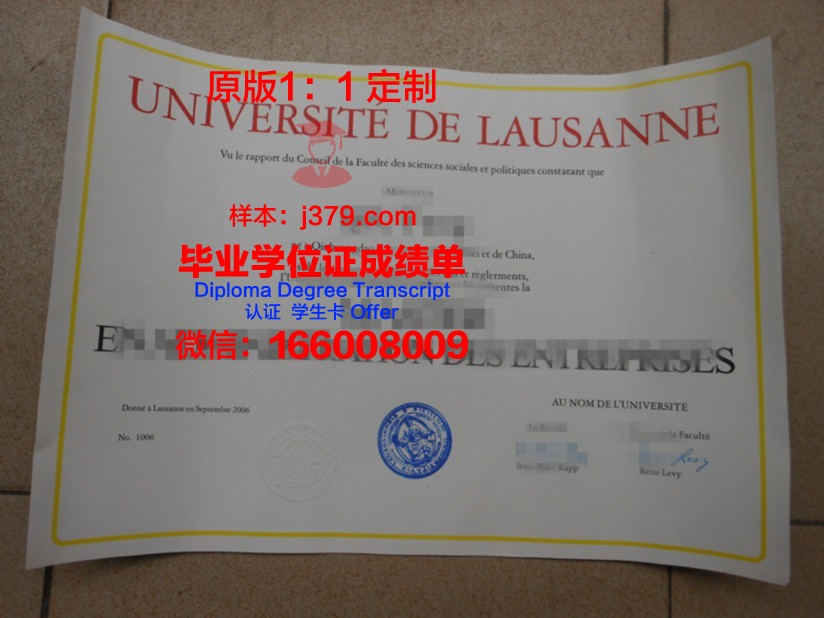 瑞士巴塞尔大学硕士（研究生）毕业证 University of Basel diploma